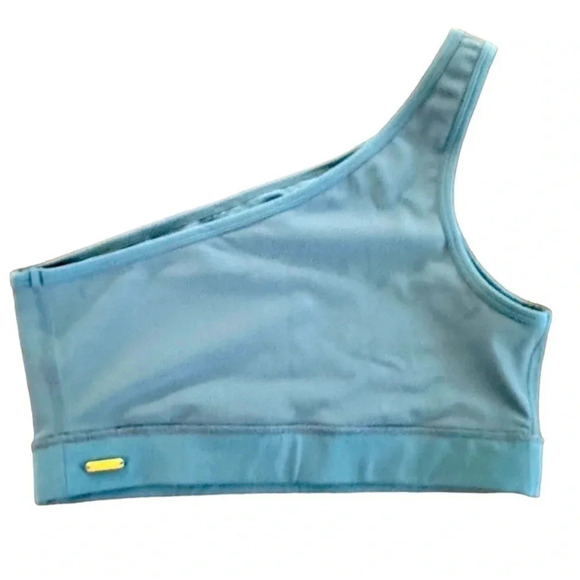 L*Space Active Oceanside One Shoulder Pale Blue Sports Bra Size XL NWOT - Picture 2 of 7